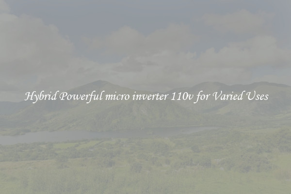 Hybrid Powerful micro inverter 110v for Varied Uses