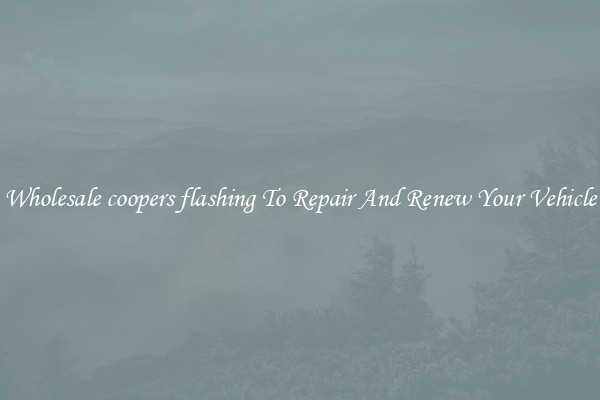 Wholesale coopers flashing To Repair And Renew Your Vehicle