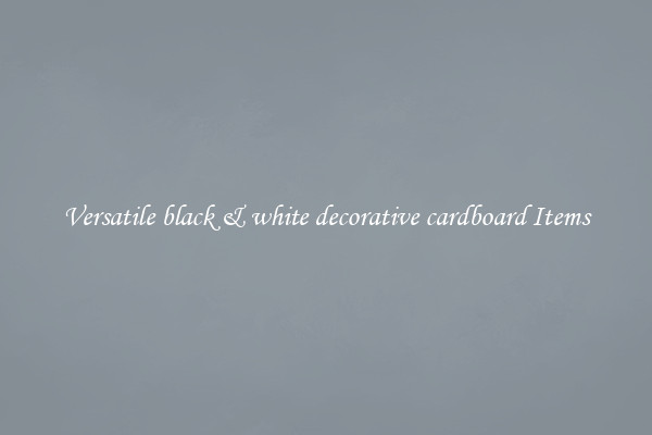 Versatile black & white decorative cardboard Items