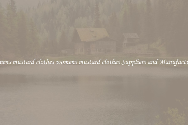 womens mustard clothes womens mustard clothes Suppliers and Manufacturers
