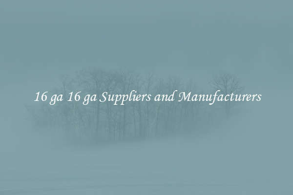 16 ga 16 ga Suppliers and Manufacturers