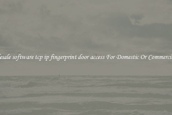 Wholesale software tcp ip fingerprint door access For Domestic Or Commercial Use