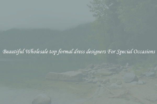 Beautiful Wholesale top formal dress designers For Special Occasions