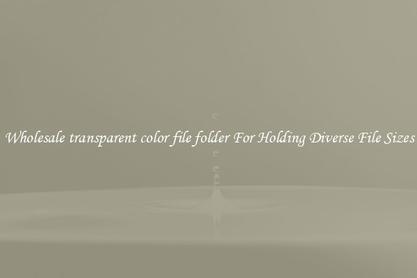 Wholesale transparent color file folder For Holding Diverse File Sizes