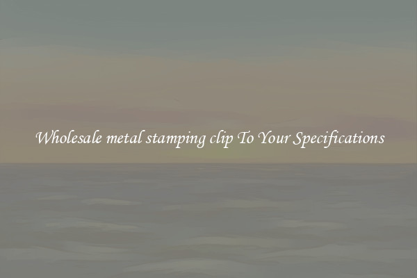 Wholesale metal stamping clip To Your Specifications