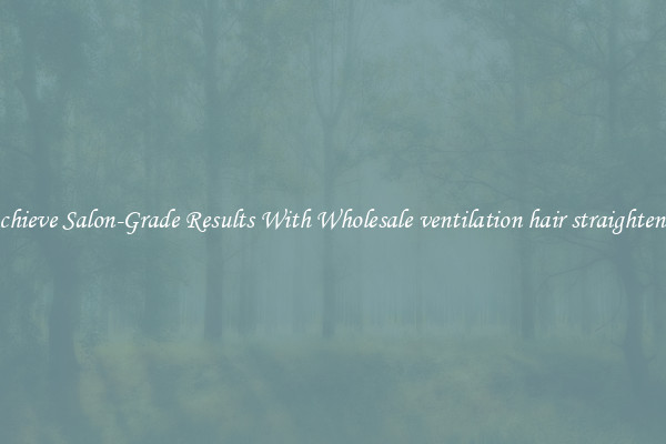 Achieve Salon-Grade Results With Wholesale ventilation hair straightener