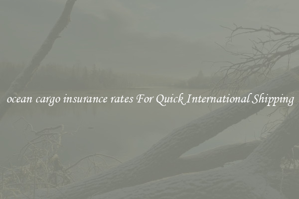 ocean cargo insurance rates For Quick International Shipping