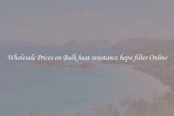 Wholesale Prices on Bulk heat resistance hepa filter Online