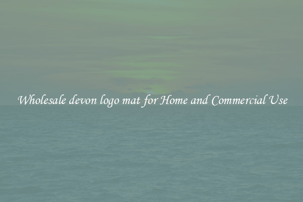 Wholesale devon logo mat for Home and Commercial Use