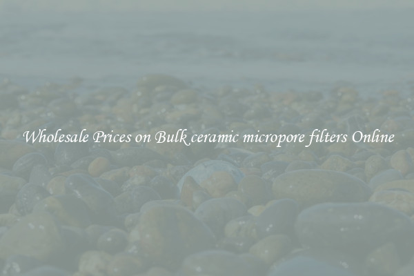 Wholesale Prices on Bulk ceramic micropore filters Online